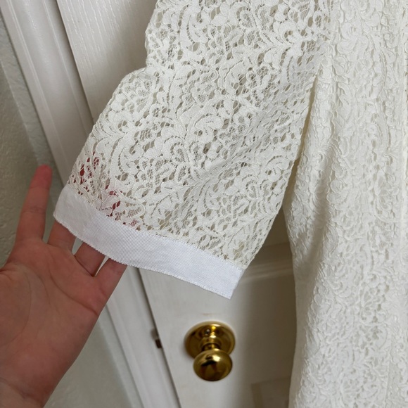 Gal Meets Glam Leighton White Lace Dress Size 14 - Picture 5 of 8